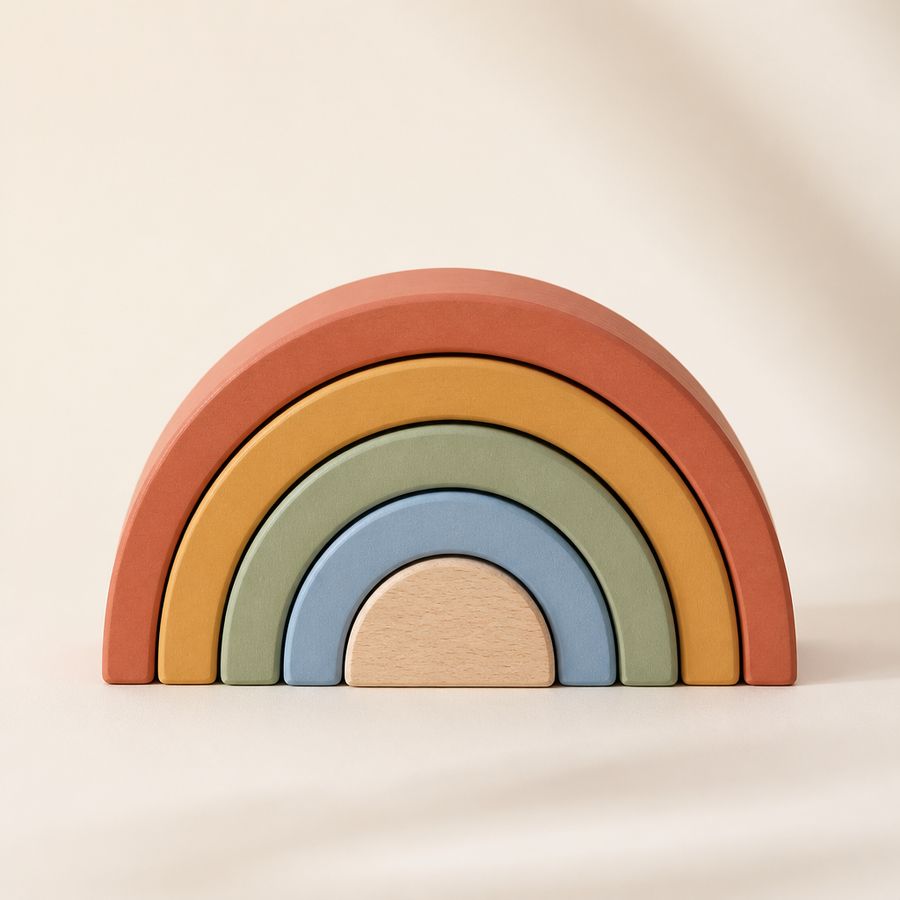 Wooden Rainbow Stacker